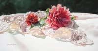 Dahlias on Lace