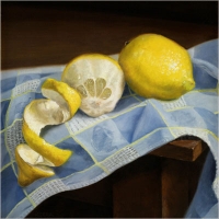 Lemons on Blue 