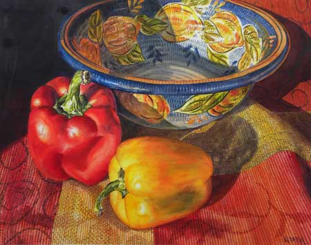 Peppers and Patterns Peppers and Patterns Painting